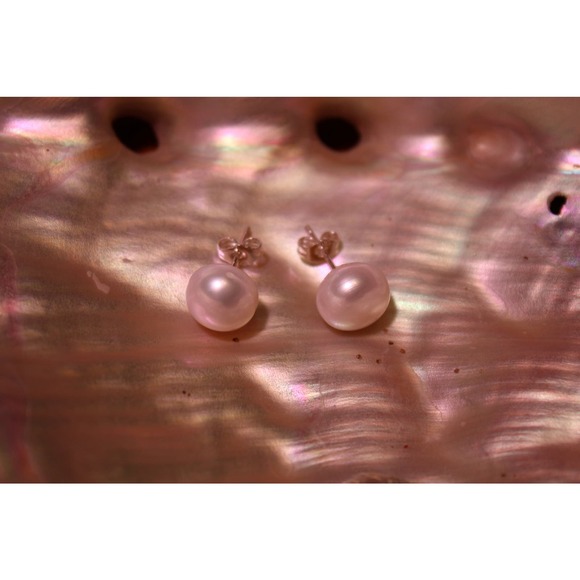 Sterling Silver 925 AAA Pearl Earrings. Formal Pearl Earrings. - Picture 6 of 6